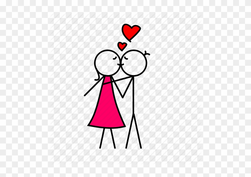 Boy And Girl Kissing Cartoon - Boy And Girl Love Png #542820