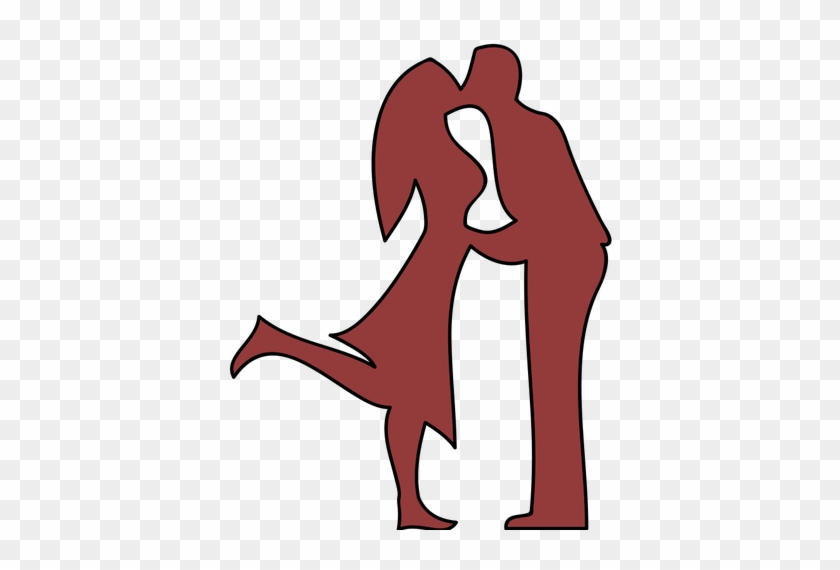 Man And Woman Kissing Illustration - Clipart Kissing #542934