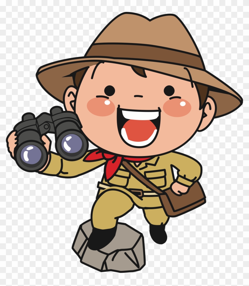 Explorer With Binoculars Clipart #543006