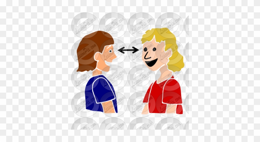 A Meeting Of The Eyes Between Two People That Expresses - Eye Contact Clipart #543013