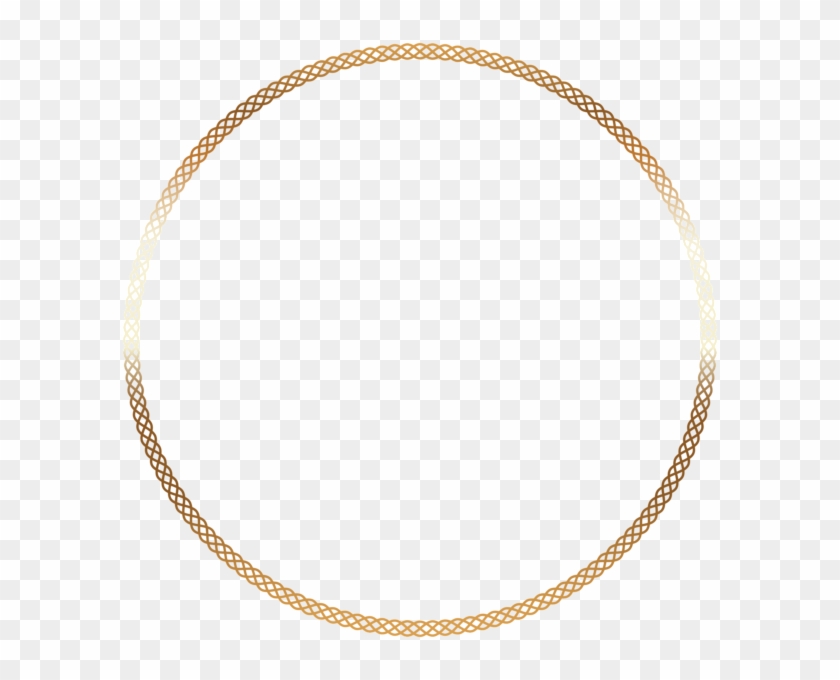 Round Deco Border Frame Png Clip Art - Gold #543224