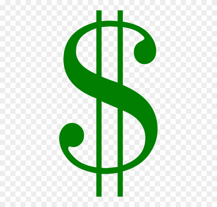 Green Money Sign Dollar Money Signs Free Vector Graphic - Dollar Sign Clip Art #543300