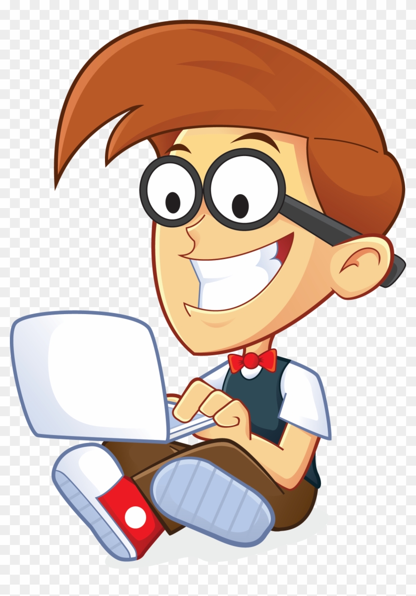 Photo About Clipart Picture Of A Nerd Geek Cartoon - Computer Geek Icon #543333