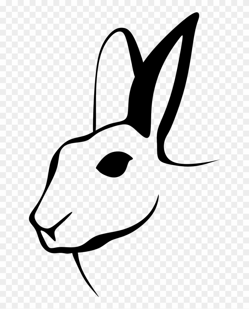 Stylized Rabbit Line Art - 5'x7'area Rug #543522