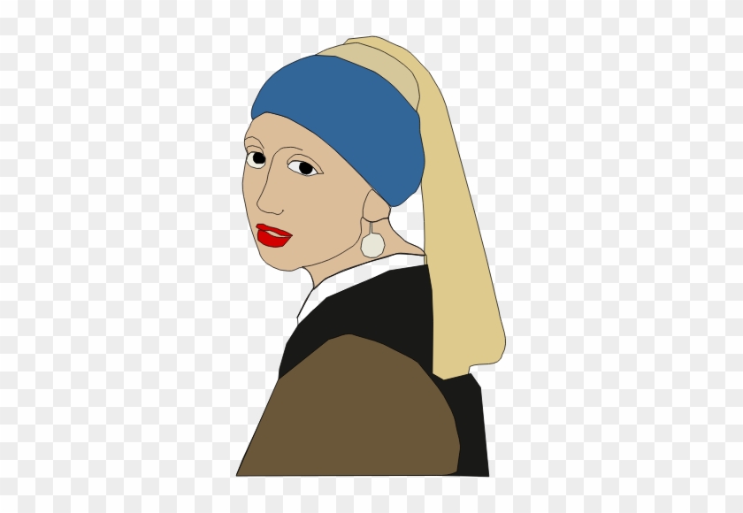 Girl With A Pearl Earring Vector Graphics - Girl With A Pearl Earring Clipart #543528