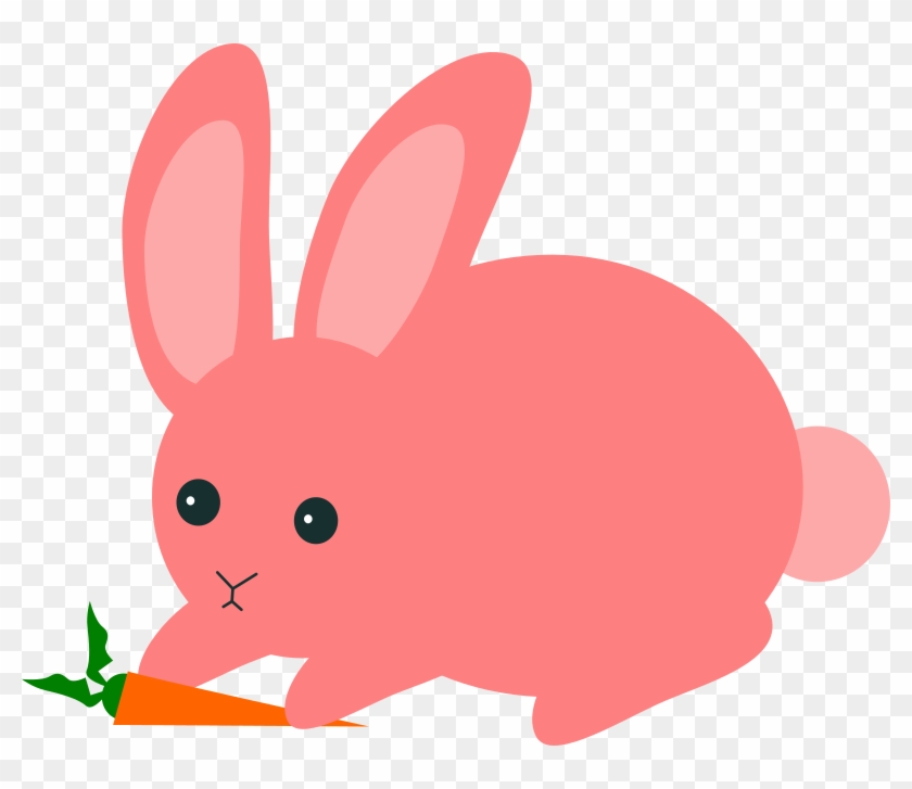 Medium Image - Clipart Of Pink Rabbit #543564
