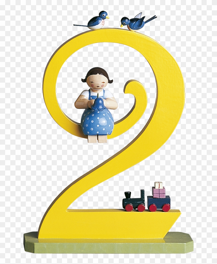 Number 2, Girl With Bluebell - Wendt & Kühn Geburtstagszahlen 0-9 Gross 12 Figuren, #543572