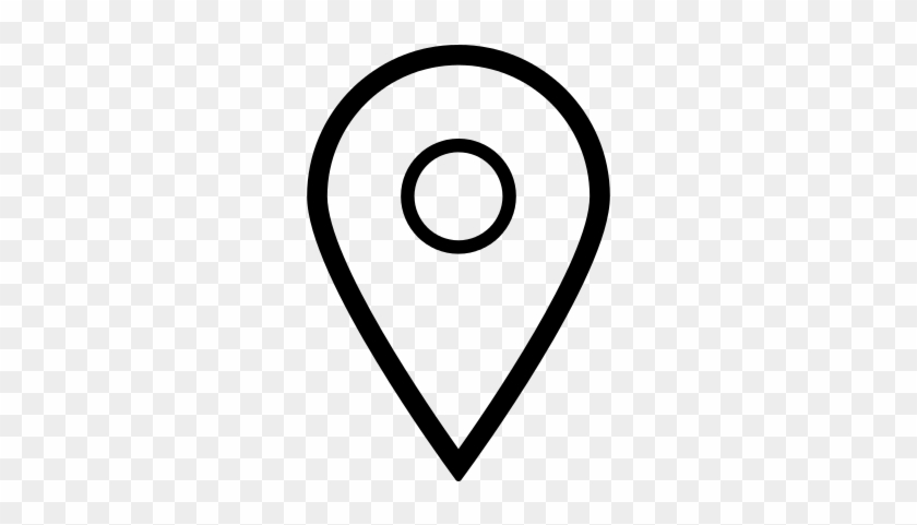 Map Mark Symbol Of Ios 7 Vector - Map Pointer Silhouette Png Symbol #543611