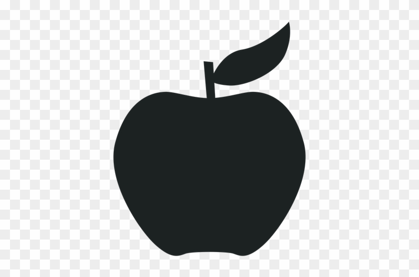 Apple Silhouette Icon Transparent Png - Icono Manzana #543616