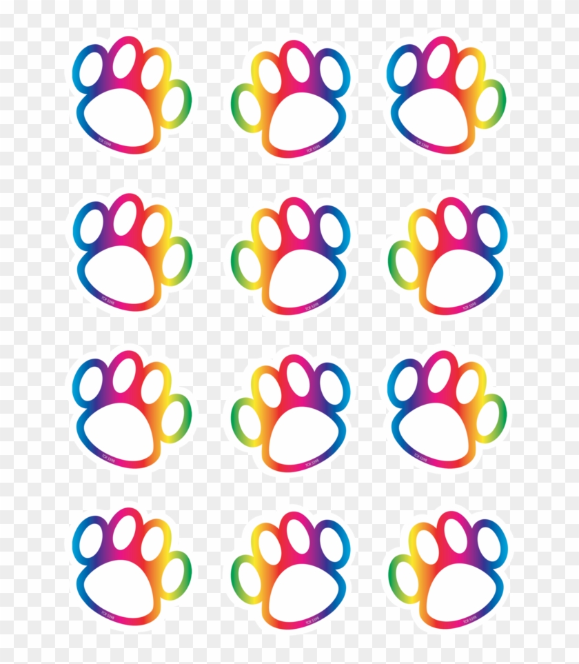 Tcr 5398 Rainbow Paw Print Mini Cutouts - Teacher Created Resources Rainbow Paw Prints Mini Accents #543721