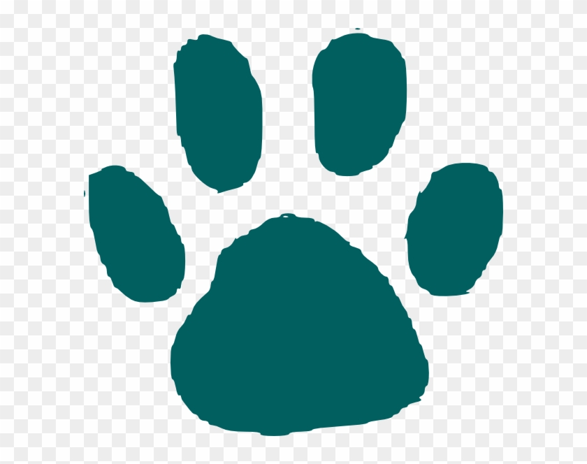 How To Set Use Dark Teal Paw Print Svg Vector - Teal Paw Print #543772