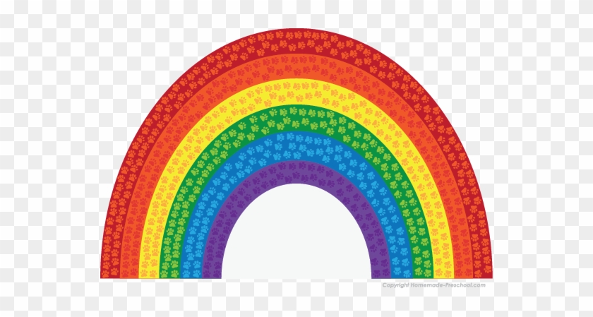 Click To Save Image - Pawprints Rainbow #543782