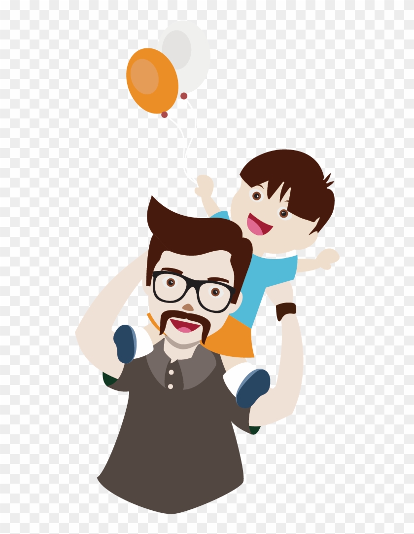 Father Cartoon Child - Dad And Son Png #543928