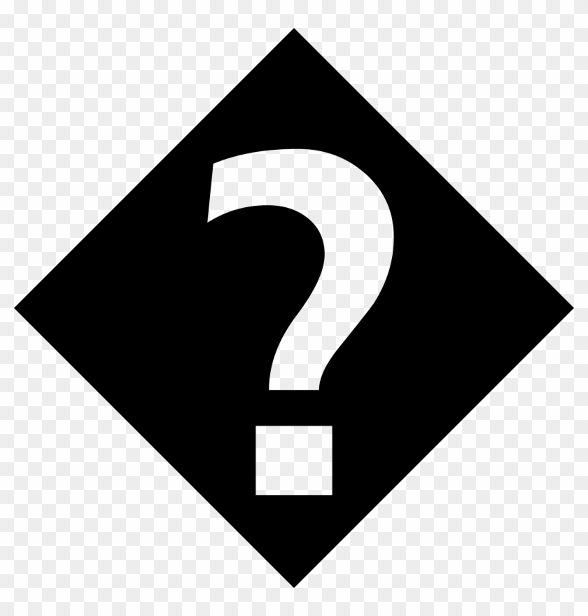 Question Mark Text Symbol - Black Diamond Question Mark #543983