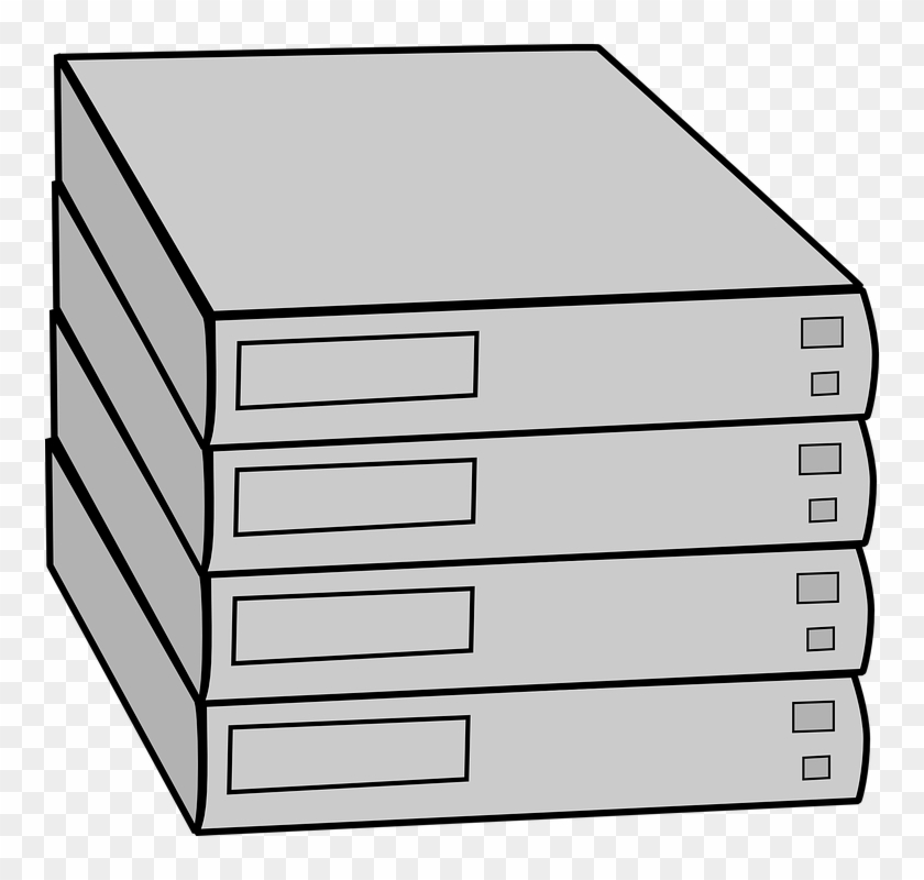 Free Vector Stacked Servers Without Rack Clip Art - Server Clipart Free #544010