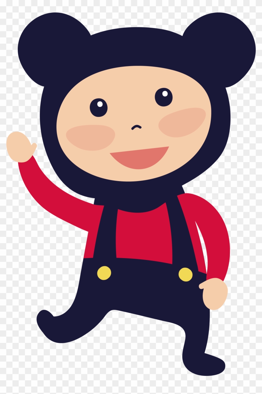 Bear Dress Up Child Clip Art - Bear Dress Up Child Clip Art #544072