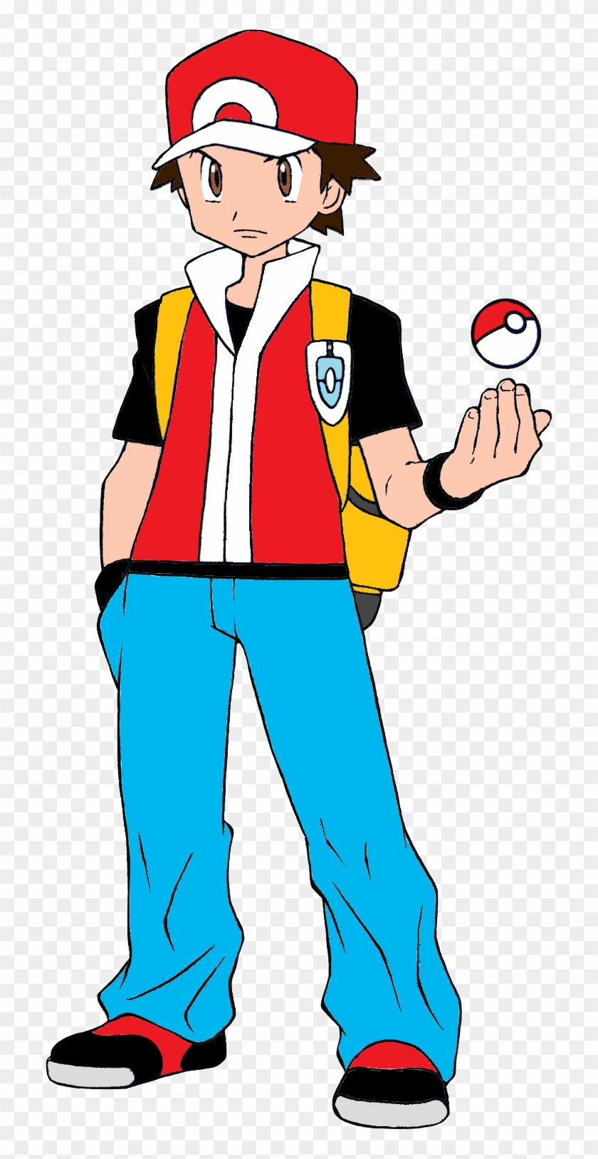 Red - Pokemon Trainer Red Png,Pokemon Red Png - free transparent