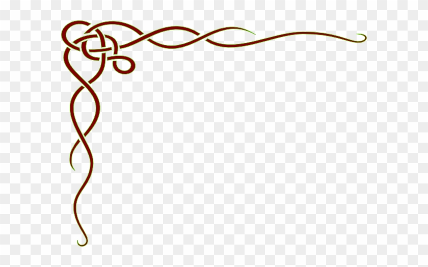 Brown Curly Frame Clip Art At Clker - Border For Page #544267