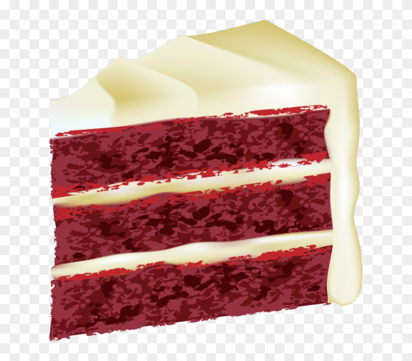 Clip Art Of Red Velvet Cake Clipart - Red Velvet Cake Clip Art #544302