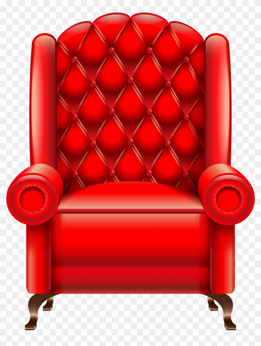 Red Armchair Transparent Png Clip Art Image - Armchair Transparent #544326