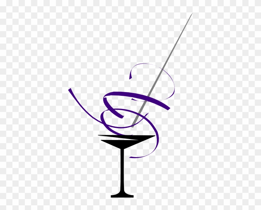 Purple Swirl Cocktail Clip Art At Clker - Cocktail Glass #544391