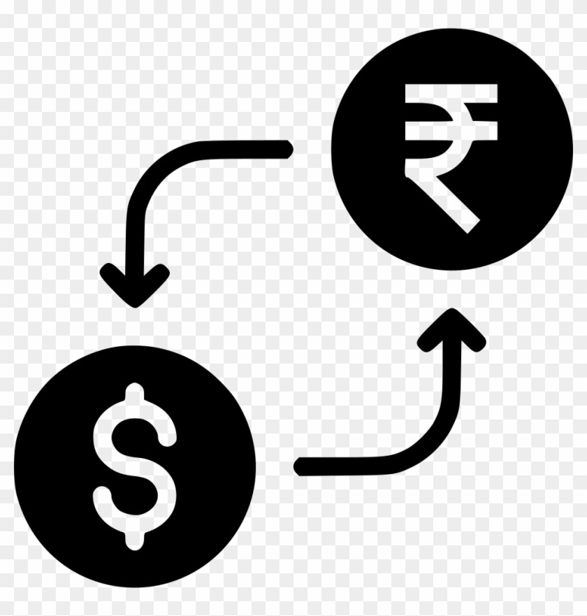 Money Exchange Currency Conversion Indian Rupee Dollar - Dollar To Rupees Icon #544395