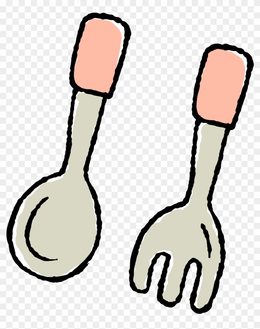 Spoon Fork Spork Clip Art - Cartoon Spoon And Fork Png #544489