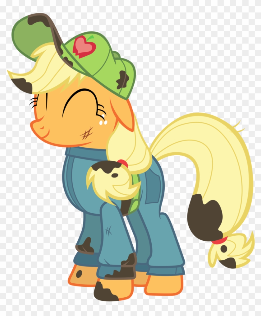 Applejack In Work Suit By Tardifice - Mlp Applejack Working #544668