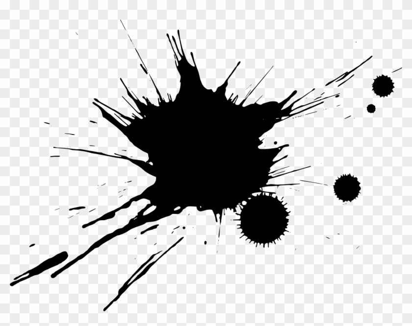 Free Download - Black Paint Splatter Transparent #544677