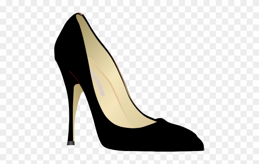 Black High Heel Clip Art At Clker - Black High Heels Clipart #544694