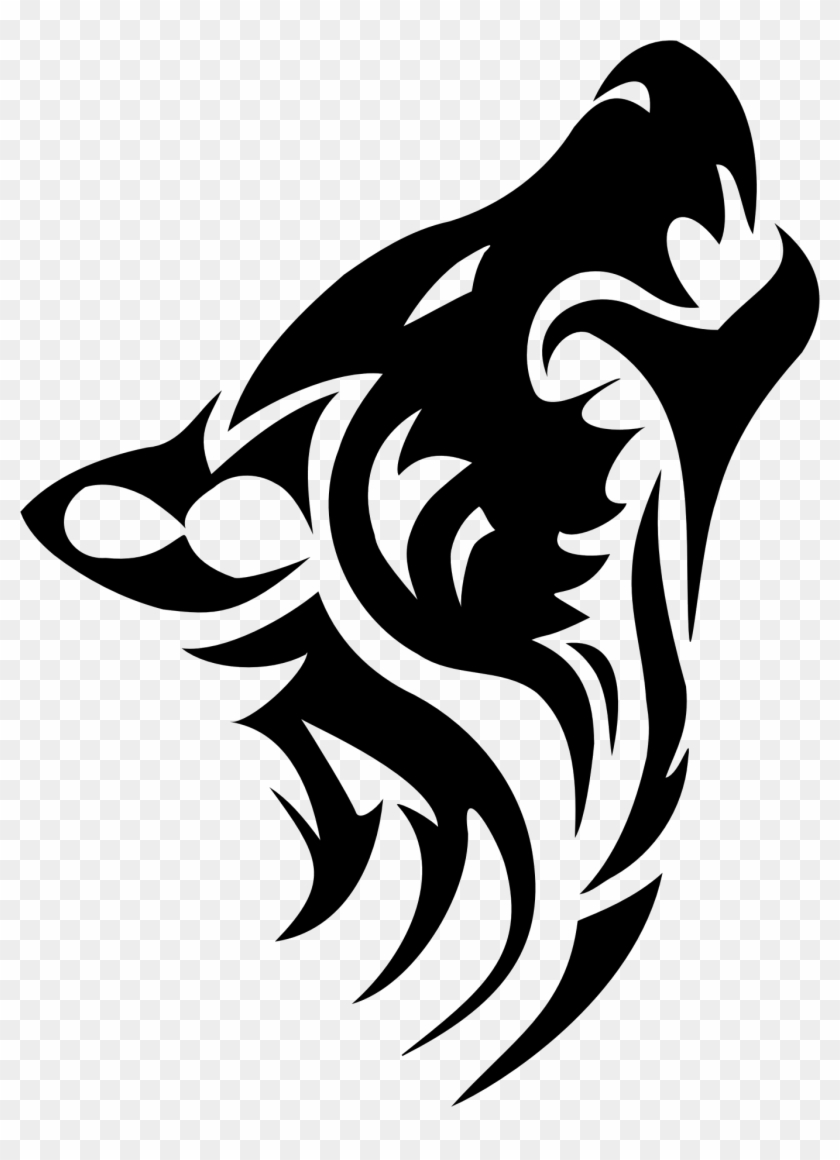 Wolf Tattoos Png Transparent Images - Tribal Wolf Head Tattoo - Free  Transparent PNG Clipart Images Download