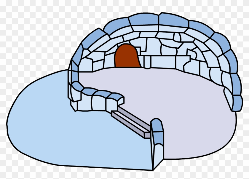 Snowy Backyard Igloo - Club Penguin Split Level Igloo #94529