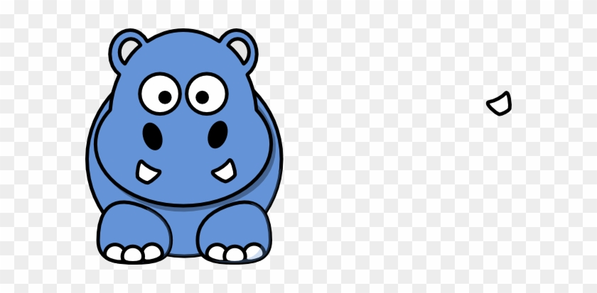 Blue Hippo Animated Clip Art At Clkercom Vector Online - Cartoon Hippo #94652