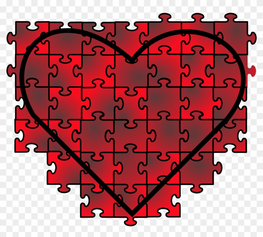 Puzzle Clipart Transparent Background - Heart Puzzle #95057