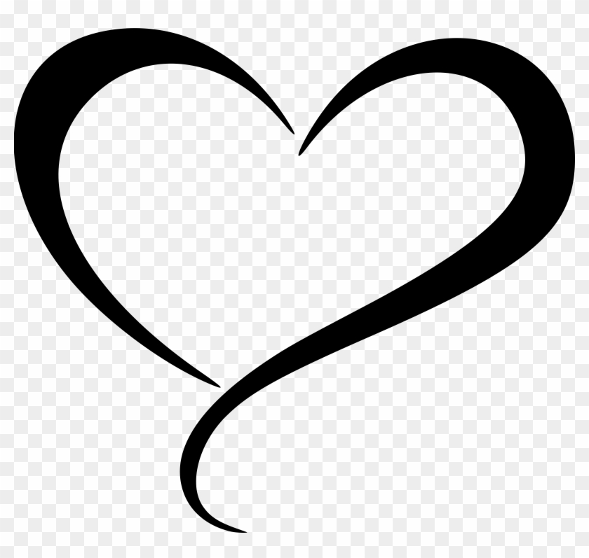 Big Image Black And White Abstract Heart Free Transparent Png Clipart Images Download
