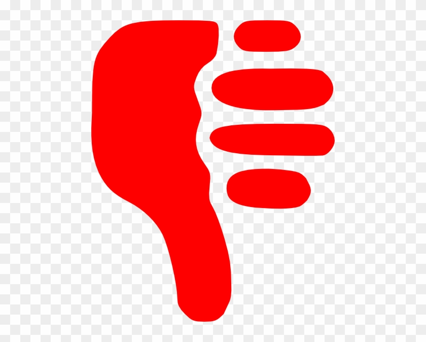 Smiley Face Thumbs Down Clipart - Red Thumbs Down Transparent Background #95150