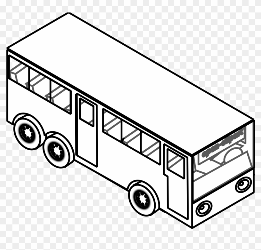 Black White Clip Art - Bus Black And White #95204