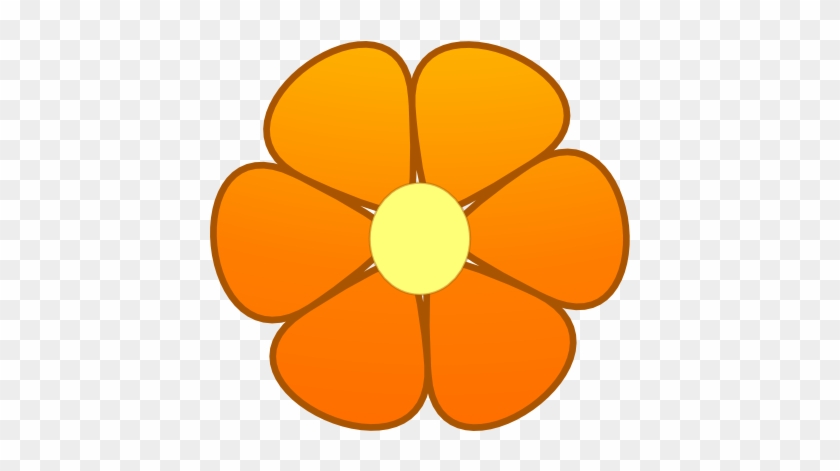 Orange Flower Clip Art - Orange Flower Clipart #95313