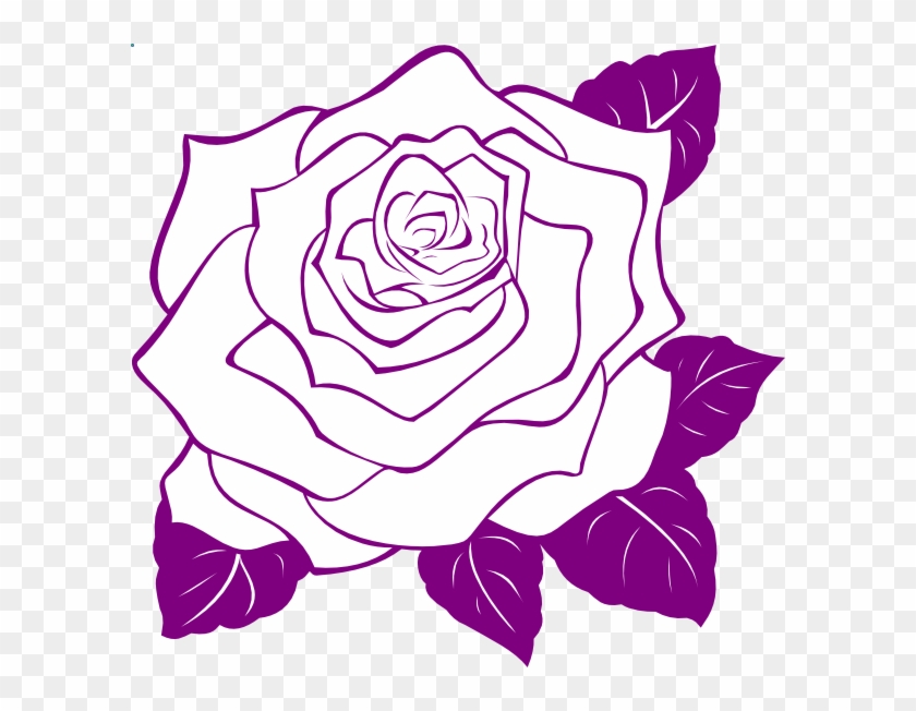 Transparent Background Rose Outline #95349