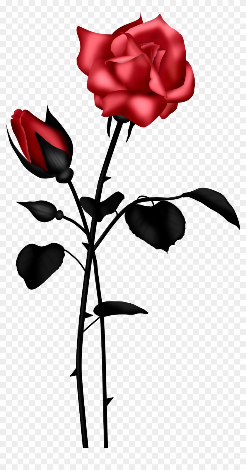 Rose Red Flower Clip Art Vector Online Royalty Free - Png Text Rose #95484