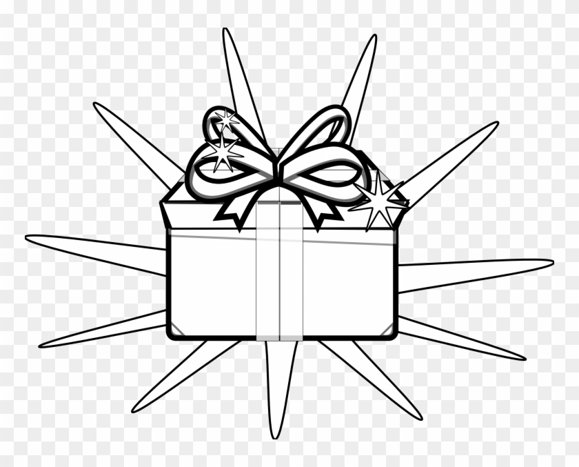 Present Black And White Free Holiday Clipart Black - Black And White Clip Art Of Presents #95529