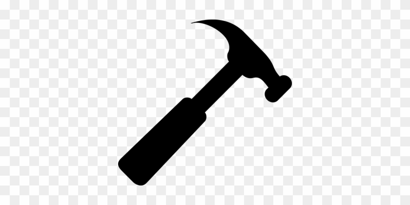 Tool Hammer Carpenter Silhouette Black Ham - Hammer And Wrench Icon #95626