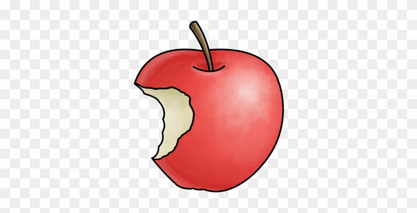 Clip Art Of A Bitten Apple Smart Exchange Usa - Cartoon Apple With Bite #95649