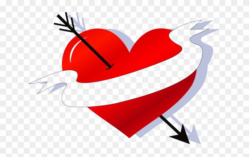 Heart Arrow Png Image Background - Vector Graphics #95767