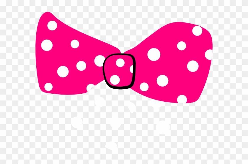 Bow With Polka Dots Clip Art At Clker - Pink Polka Dot Bow Clipart #95897