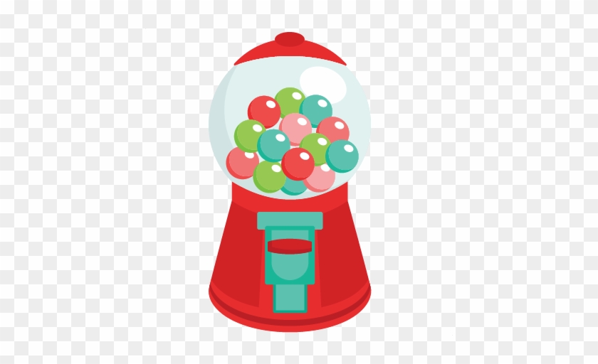 Gumball Machine Valentine Clip Art Svg Scrapbook Cut - Gumball Clipart #95917