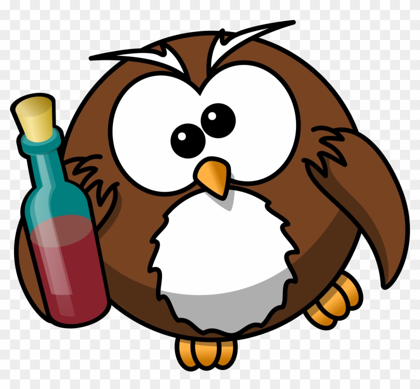 Bottle - Cartoon Owl #96000