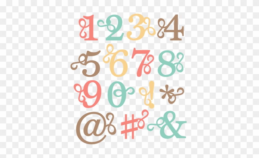 Flourish Number Set Svg Scrapbook Cut File Cute Clipart - Flourish Numbers #96144