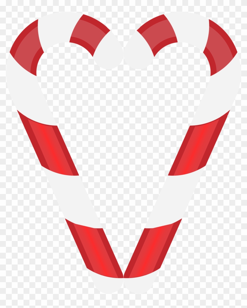 Big Image - Candy Cane In A Heart Shape #96284