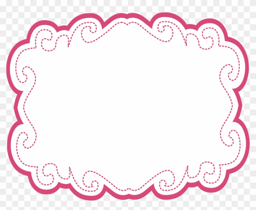 Candy Clipart - Moldura Arabesco Rosa Png #96420